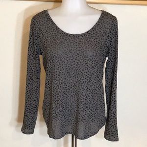 💐2/$20 LOFT sheer animal print long sleeved top
